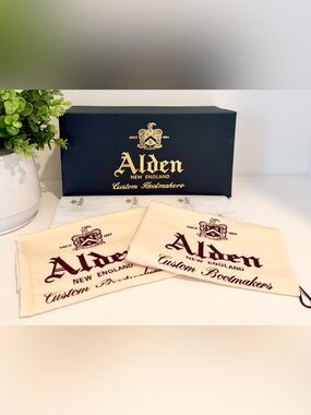 ~Rare~Alden New England Custom Bootmakers Shoe Box, Covers & Tissue Paper Lot(4)